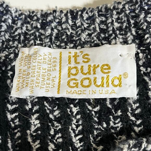 It’s Gold Black Button-Up Cardigan Sweater,Women’s Size L – Made in USA, Vintage - Picture 3 of 6